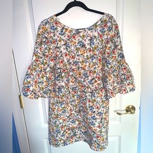 Zara floral shift dress L